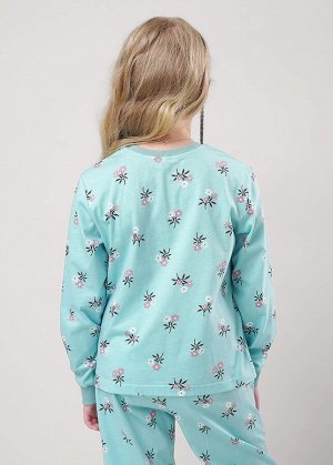 Пижама. Цвет: св.бирюзовый/т.коричневый