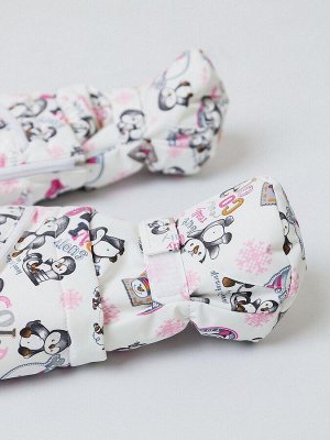 Комбинезон. Цвет: Пингвины розовый
