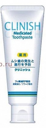 SUNSTAR CLINISH Зубная паста для удаления зубного налета и укрепления зубов 160г
