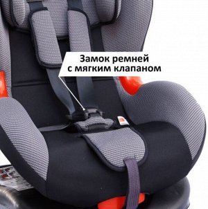 Детское автокресло "SIGER ART Кокон ISOFIX" KRES0119 серый, 1-7 лет, 9-25 кг, группа 1/2