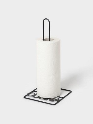 Держатель для бумажных полотенец настольный Доляна, 13.5x15.5x29 см, чёрный