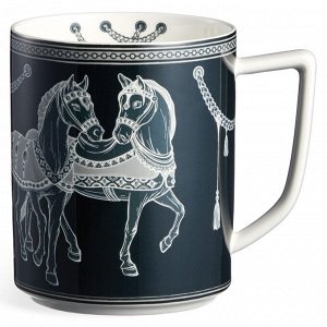 Фарфоровая кружка Horse Club 560 мл – элегантная чашка для кофе и чая