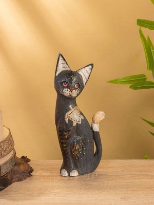 Сувенир «Кошка в ошейнике», 7x3.5x20 см, дерево, МИКС