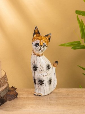 Сувенир «Кошка в ошейнике», 7x3.5x20 см, дерево, МИКС
