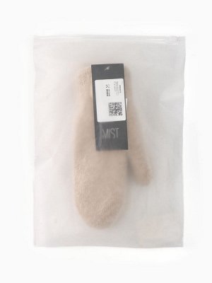 Варежки женские MIST с шерстью кролика, р-р 22 см, цв. кофейный