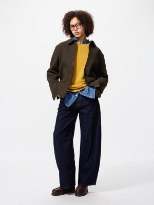 UNIQLO - однотонный укороченный блузон - 69 NAVY