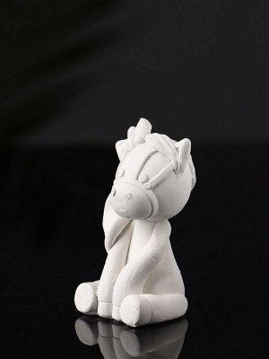 Фигурка для росписи «Пони с бантом», гипс, 7x3x3 см