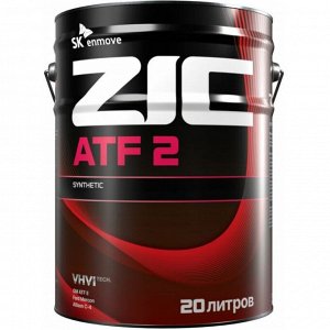 Масло трансмиссионное ZIC ATF 2, синтетическое, GM Dexron II, для АКПП и ГУР, 20л, арт. 192623