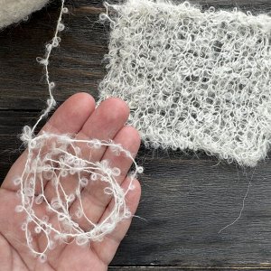 Пряжа Букле, Альпака 64%, лен 16%, п/а 20%, 100 гр/380 м