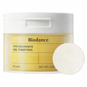 Осветляющие пэды с ниацинамидом для сияния кожи - Biodance Vita Niacinamide Gel Toner Pad 60pads/24