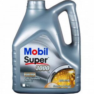 Масло моторное Mobil Super 3000 X1 5w40, синтетическое, API SN/CF, ACEA A3/B3/B4, универсальное, 4л, арт. 700113ИП