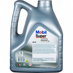 Масло моторное Mobil Super 3000 X1 5w40, синтетическое, API SN/CF, ACEA A3/B3/B4, универсальное, 4л, арт. 700113ИП