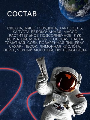 Космическое питание «Борщ», в тюбике, 115 г