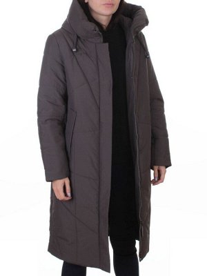 A616 DK. GRAY Пальто зимнее женское (верблюжья шерсть, +120 гр. холлофайбер)
