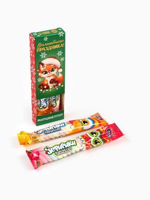Маршмеллоу-стик «Волшебного праздника», вкус: клубника и манго, 10 г ( 2 шт. x 5 г).