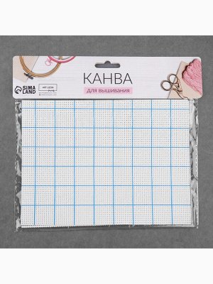 Канва для вышивания, в клетку, №11, 30x20 см, белая