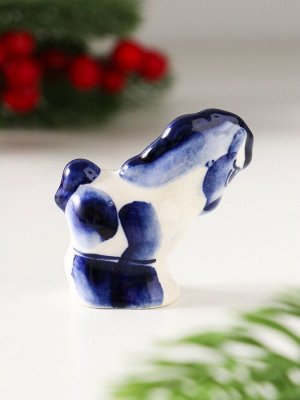 Фигурка фарфор «Пони малая», 4.5x4.5x2.5 см, гжель