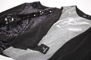 Комплект Комплект TEZA 279 черный/серебро 
Состав ткани: Вискоза-20%; ПЭ-76%; Эластан-4%; 
Рост: 164 см.

Нарядные комплект состоит из юбки и блузы. Блузка прямого силуэта с втачными двухшовными рука