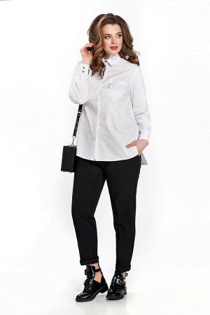 Комплект Комплект TEZA 150 белый/черный 
Состав ткани:Блуза: ПЭ-96%; Эластан-4%; Брюки: Вискоза-10%; ПЭ-70%; Шерсть-20%; 
Рост: 164 см.

Комплект женский двухпредметный в спортивном стиле состоит из 