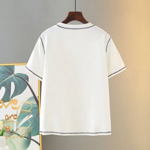 Футболка женская с принтом PLUS SIZE