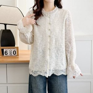 Кофта женская с кружевом PLUS SIZE
