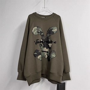 Свитшот женский с принтом PLUS SIZE