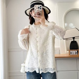 Кофта женская с кружевом PLUS SIZE