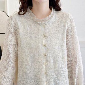 Кофта женская с кружевом PLUS SIZE