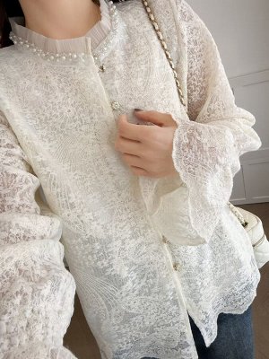 Кофта женская с кружевом PLUS SIZE
