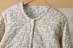 Куртка женская стеганная с принтом, PLUS SIZE