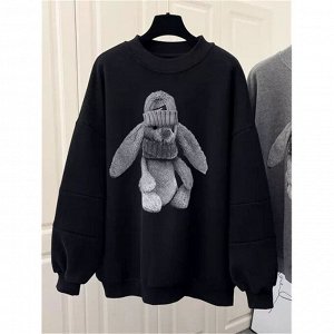 Свитшот женский с принтом PLUS SIZE