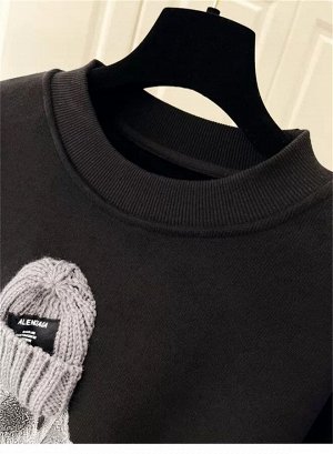 Свитшот женский с принтом PLUS SIZE
