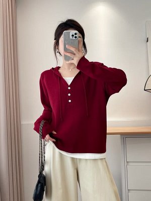 Кофта женская с капюшоном PLUS SIZE
