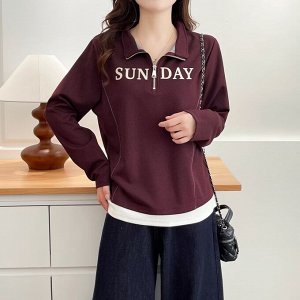 Женский свитшот с принтом PLUS SIZE