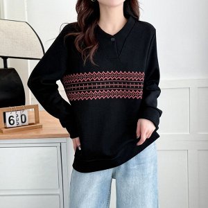Женский свитшот с принтом PLUS SIZE