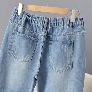 Джинсы женские с потертостями PLUS SIZE
