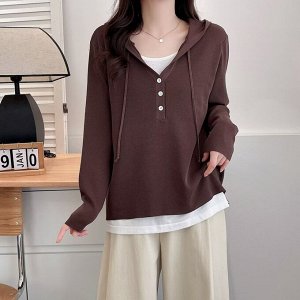 Кофта женская с капюшоном PLUS SIZE
