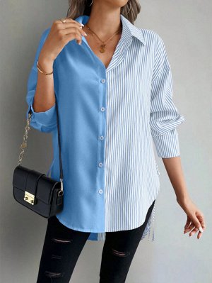 Женская рубашка с принтом PLUS SIZE