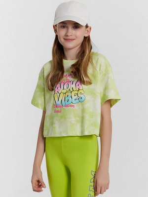 Футболка для девочек с надписью "Aloha vibes"