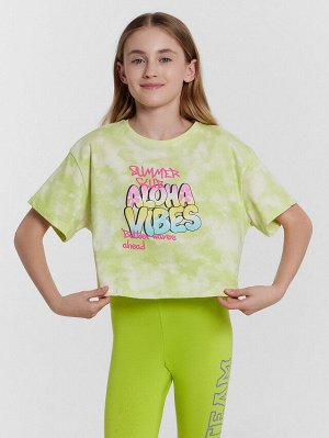 Футболка для девочек с надписью "Aloha vibes"
