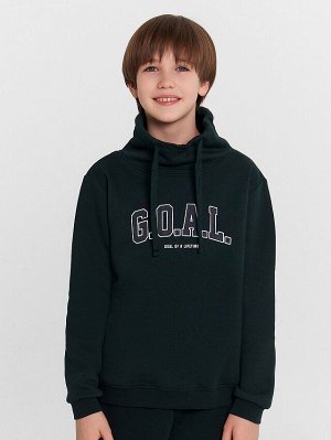 Джемпер для мальчиков зеленый с принтом "G.O.A.L"