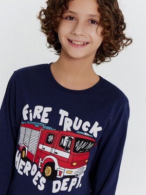 Пижама для мальчиков с принтом "Fire truck heroes dept."