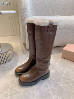 Сапоги женские кожаные зимние