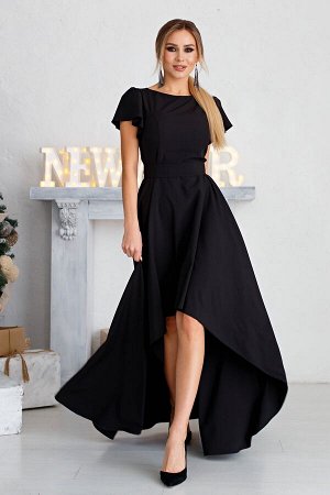 Платье Асимметрия цвет черный  (П-50-4)