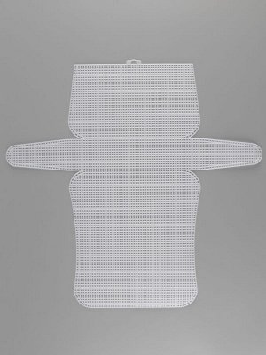 Канва-основа для вышивания сумки, пластиковая, 45x47 см, 2x2 мм, белая