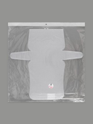 Канва-основа для вышивания сумки, пластиковая, 45x47 см, 2x2 мм, белая