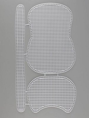 Канва-основа для вышивания сумки, пластиковая, 42x24 см, цвет белый