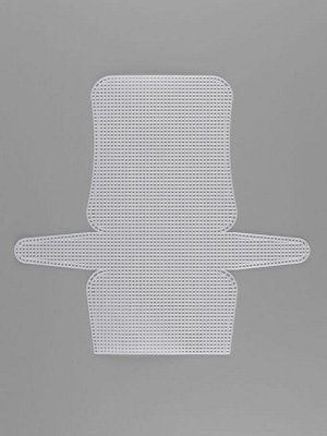Канва-основа для вышивания сумки, пластиковая, 33.5x35.5 см, 2x2 мм, цвет белый