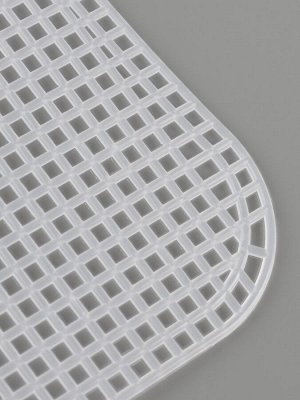 Канва-основа для вышивания сумки, пластиковая, 33.5x35.5 см, 2x2 мм, цвет белый