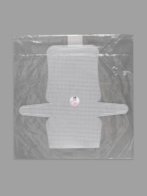 Канва-основа для вышивания сумки, пластиковая, 33.5x35.5 см, 2x2 мм, цвет белый